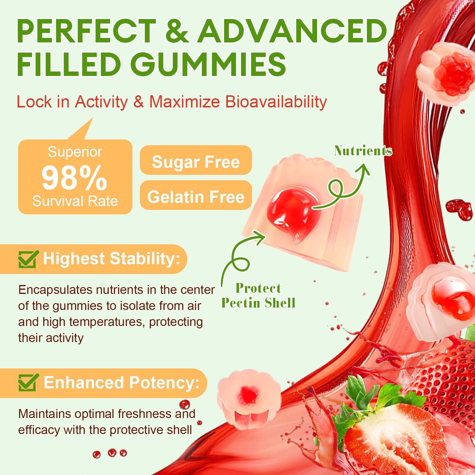 Totaria strawberry flavor gummies on a tray for a tasty daily routine
