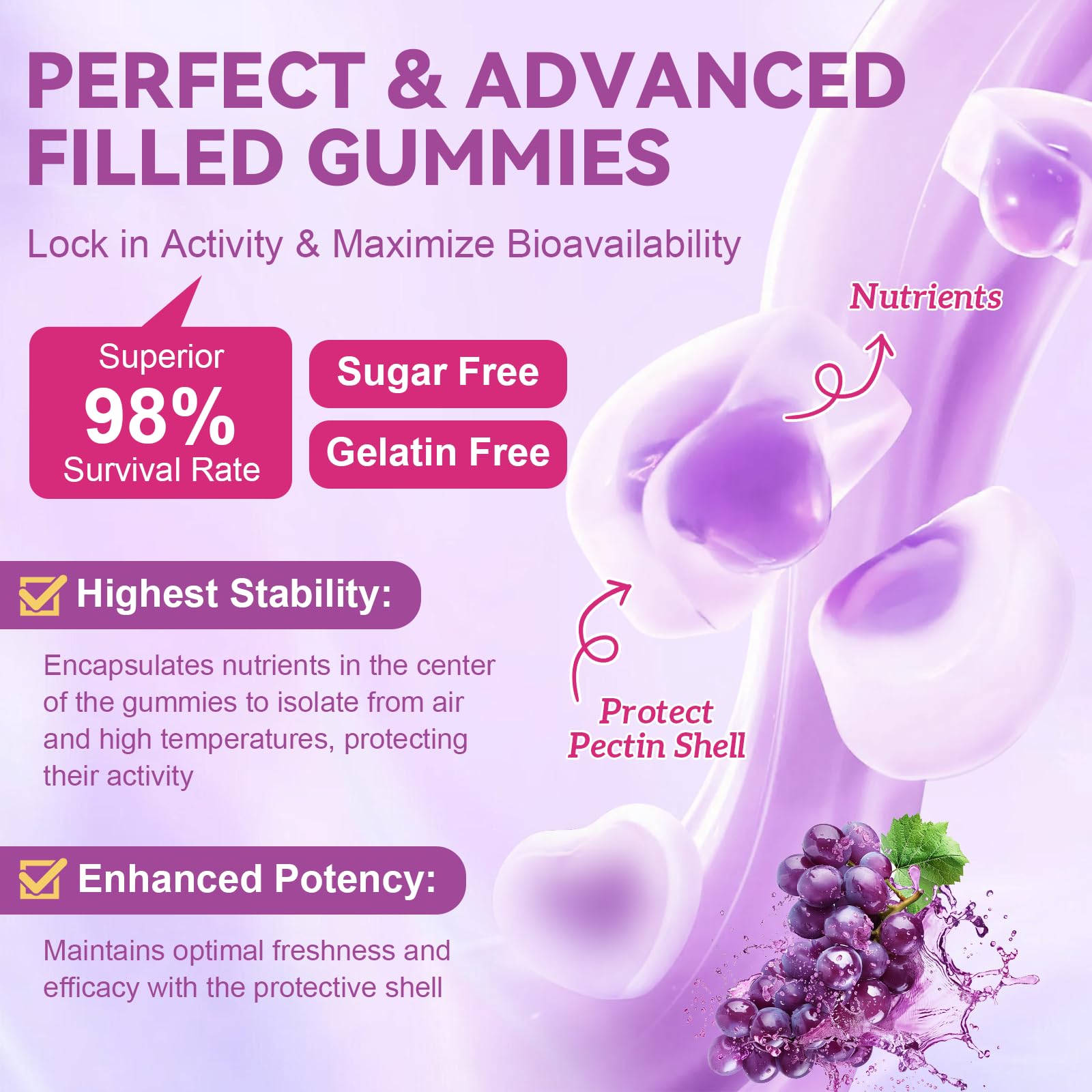 Totaria 19-in-1 gummies icons illustrating key benefits