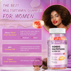 Totaria vitamin blend illustration highlights essential vitamins and minerals for women.