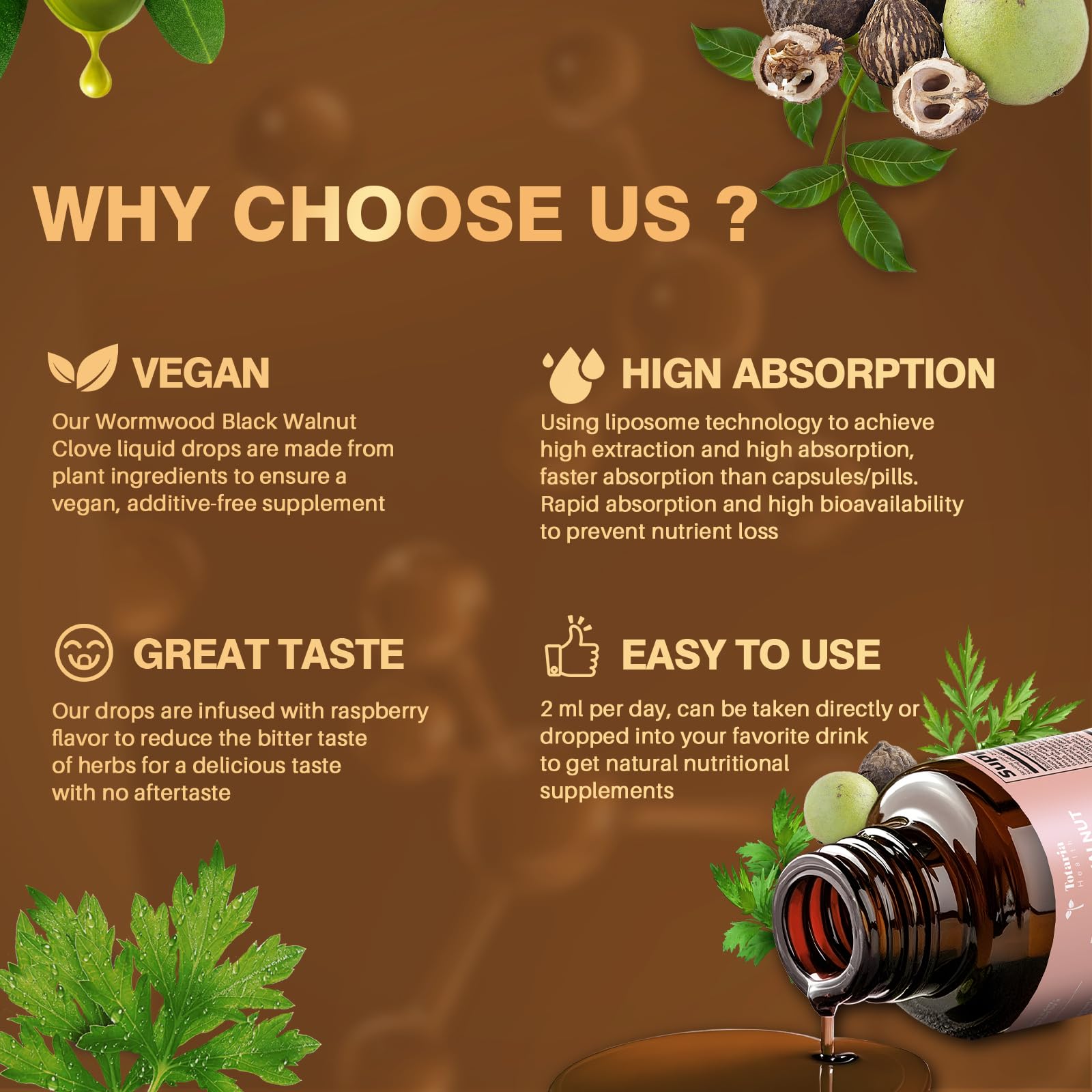 Totaria vegan formula demonstrates plant-based delivery for clean gut-focused support.