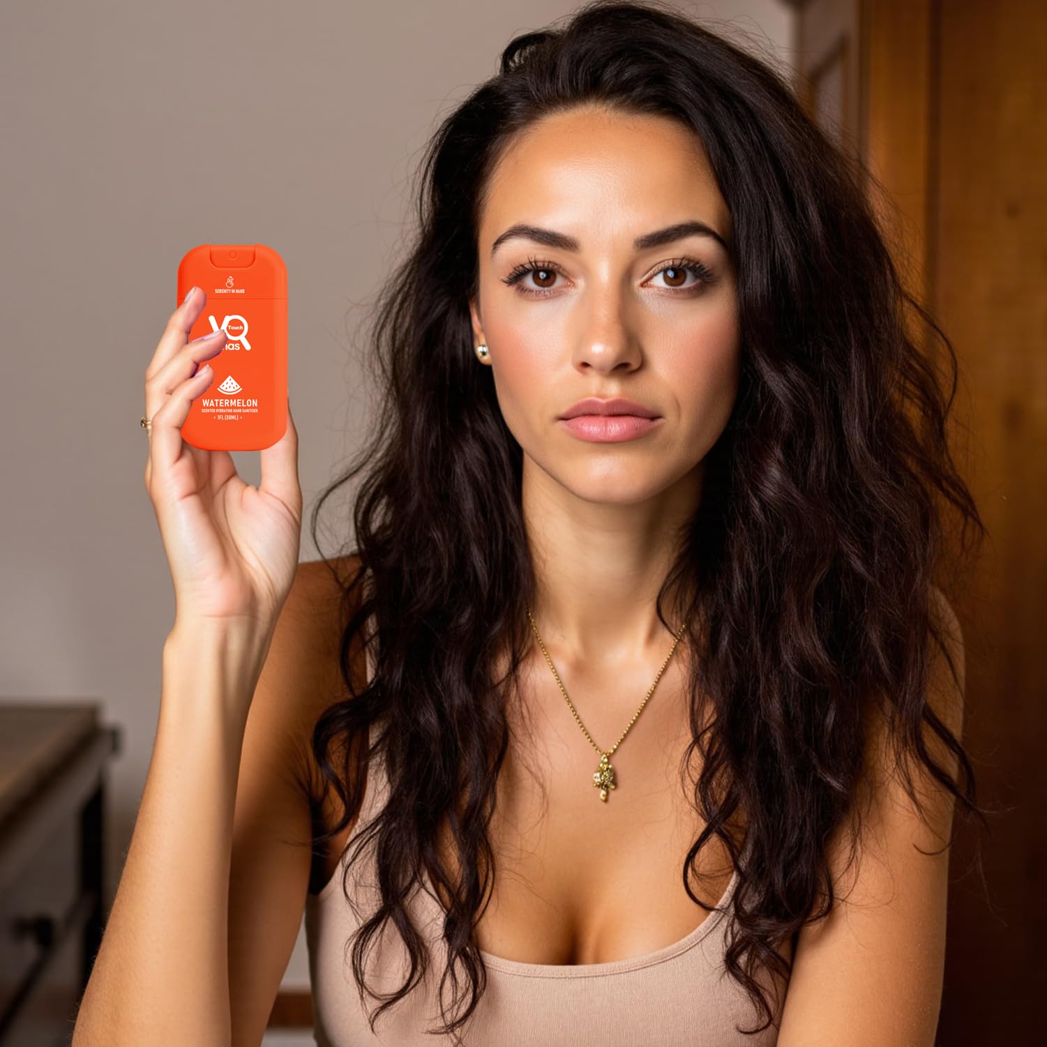 Touch Vanas packaging shows four scents and compact size.