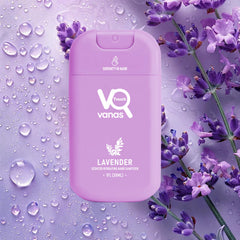 Touch Vanas Strawberry Aloe scent sanitizer spray bottle with pocket-friendly design.