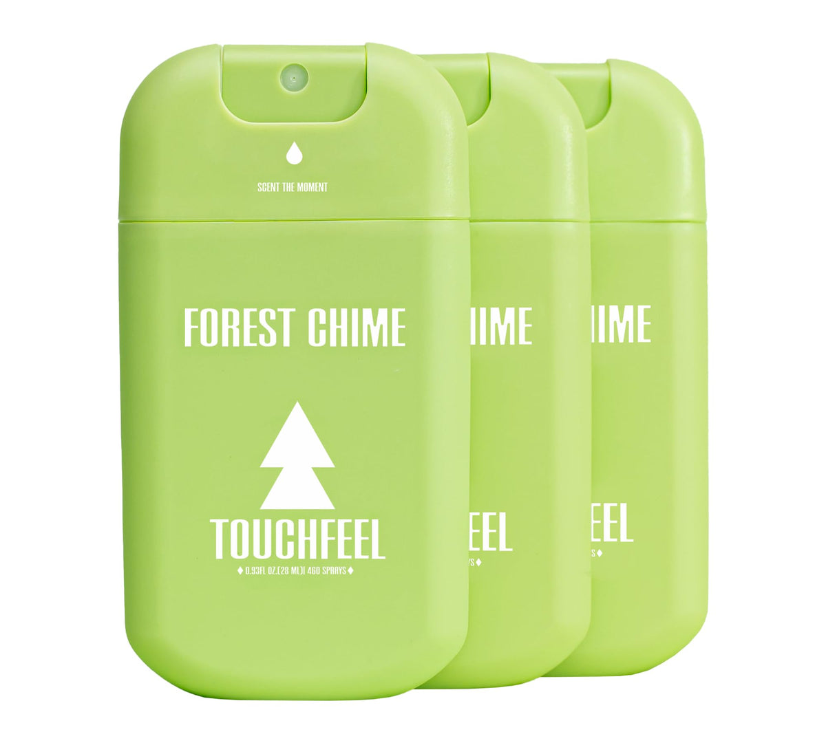 TOUCHFEEL Power Mist bottle with forest chime scent, ready for portable protection.