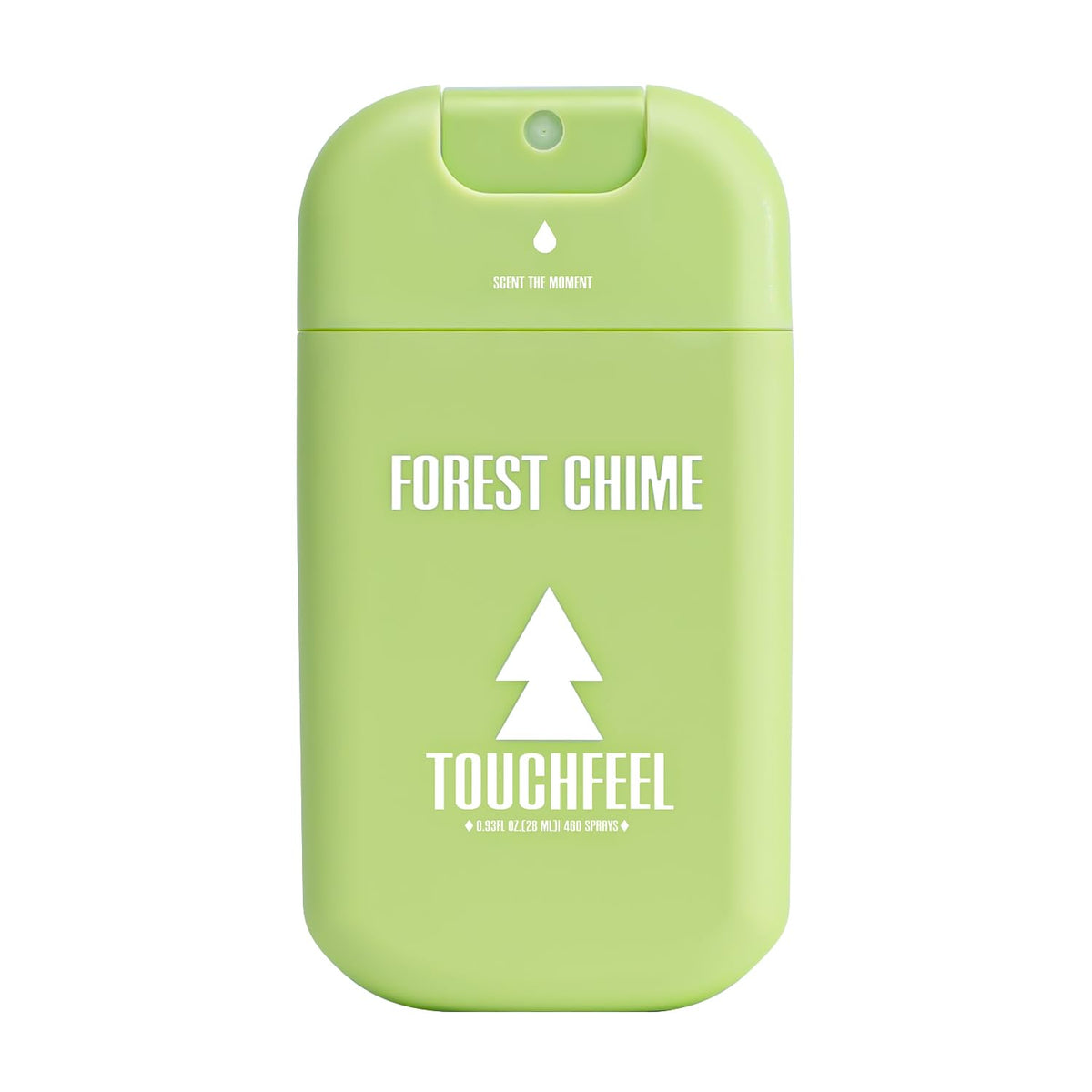 TOUCHFEEL Power Mist bottle showcasing Forest Chime scent for on-the-go cleansing.