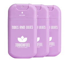 TouchFeel Power Mist pack front view showing portable sanitizing for travel.