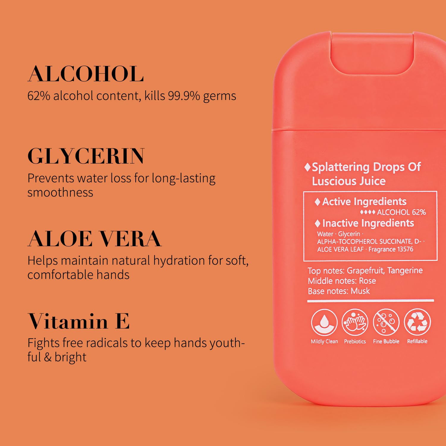 Refillable TOUCHFEEL pocket sprayer designed for ongoing use