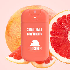 TOUCHFEEL Power Mist Tides and Lilies bottle delivers hydrating aroma for moisturized hands.