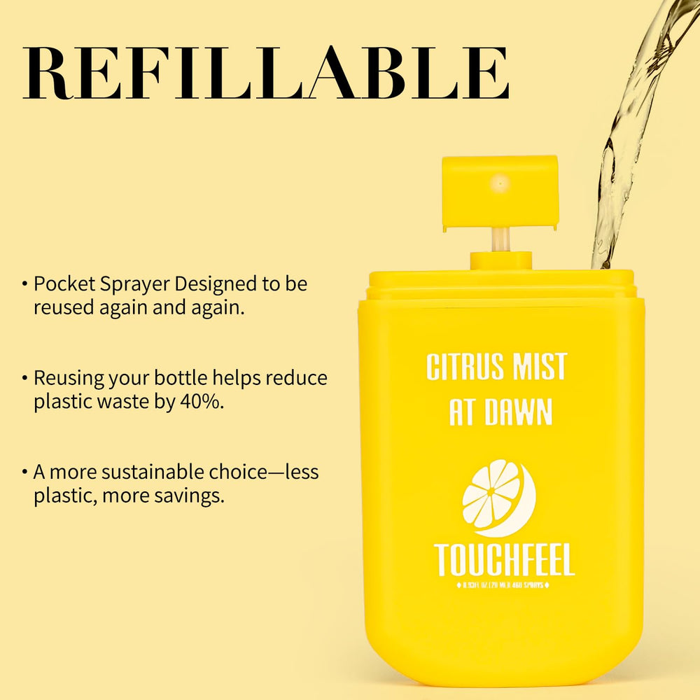TOUCHFEEL refillable design emphasizes sustainability and fewer bottle replacements