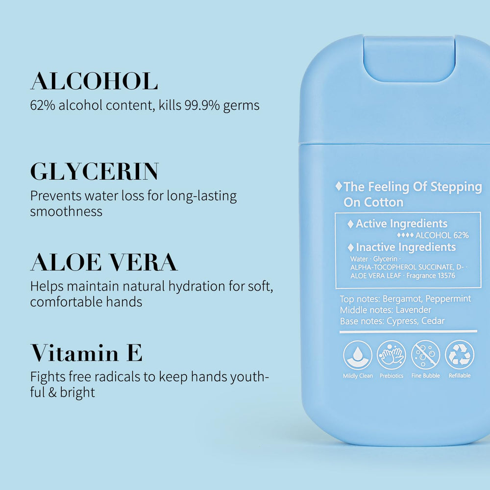 TouchFeel silver cedar mist close-up on bottle, aromatic and refreshing