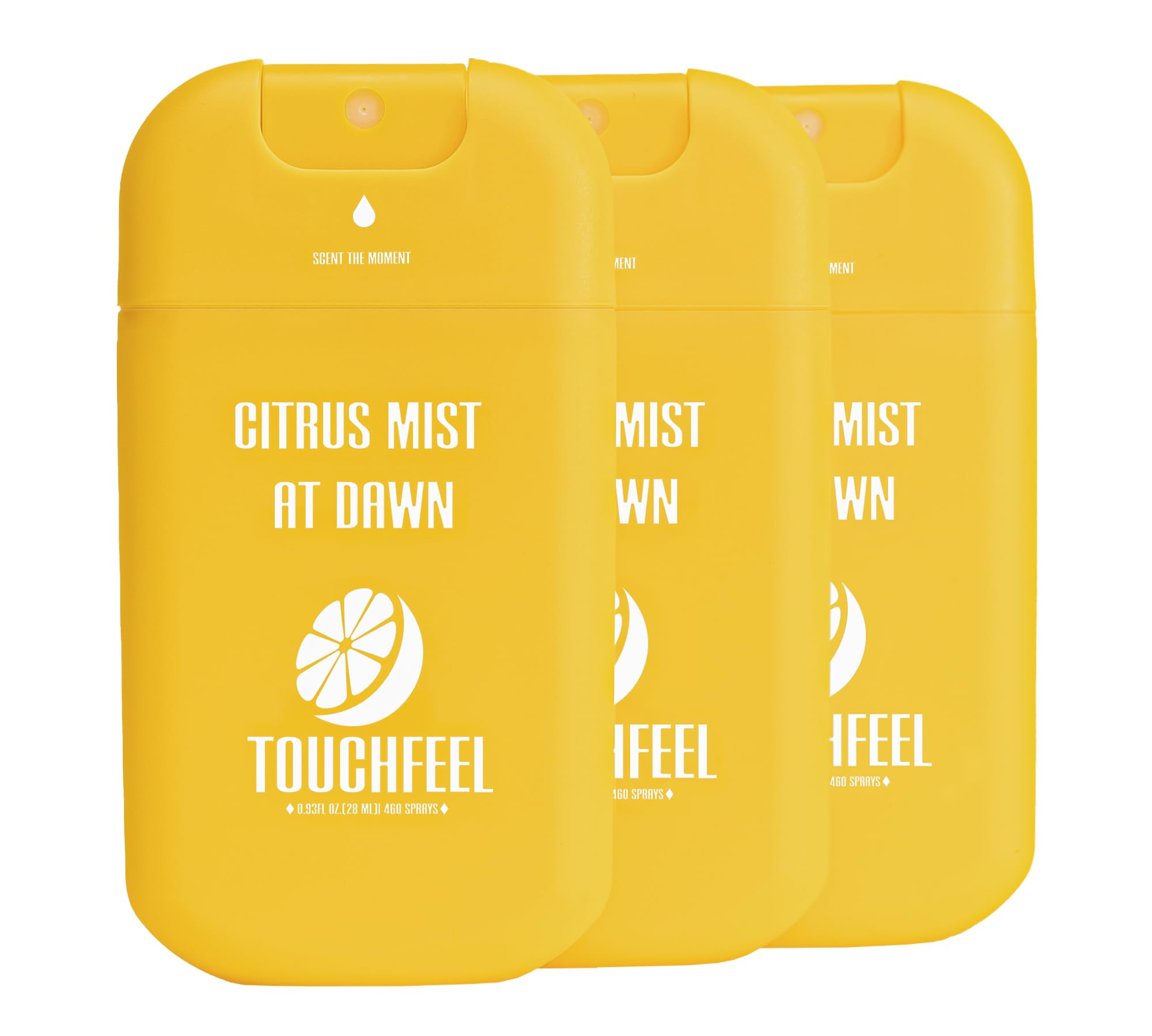 TOUCHFEEL spray hand sanitizer bottle close-up for portable hygiene on the go