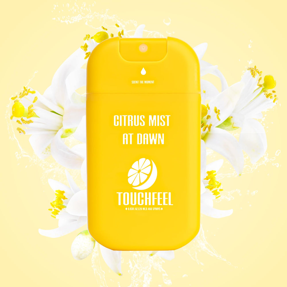 TOUCHFEEL Travel Pack packaging with refillable bottle emphasizes sustainability and portability.