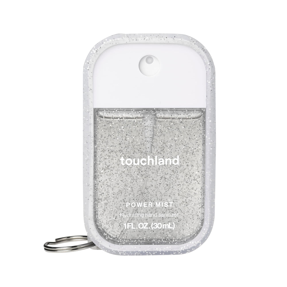 Touchland Confetti Cake sanitizer bottle pour for quick on-the-go hydration.