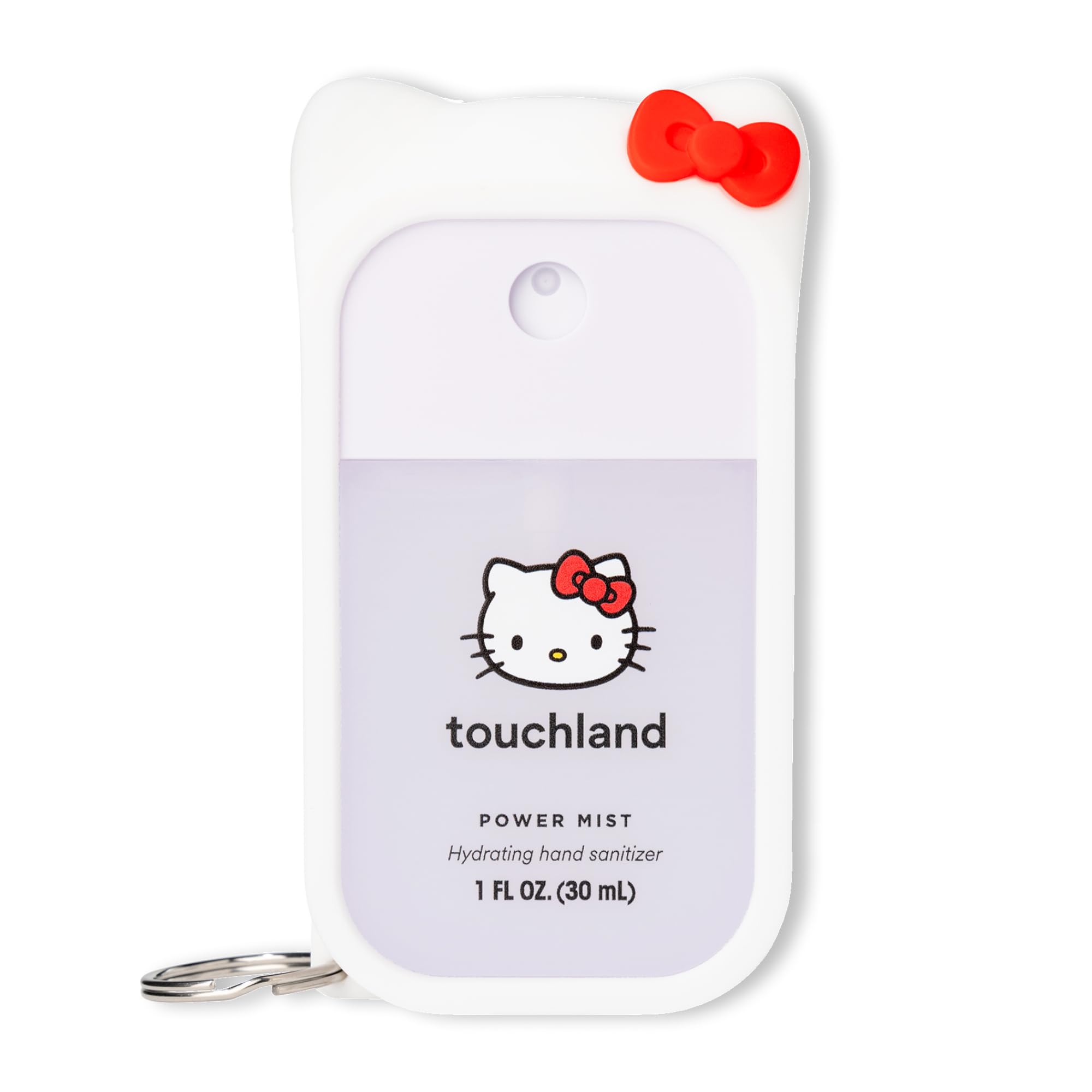 Touchland Hello Kitty Berry Bliss sanitizer bottle shown for on-the-go hydration and light fragrance.