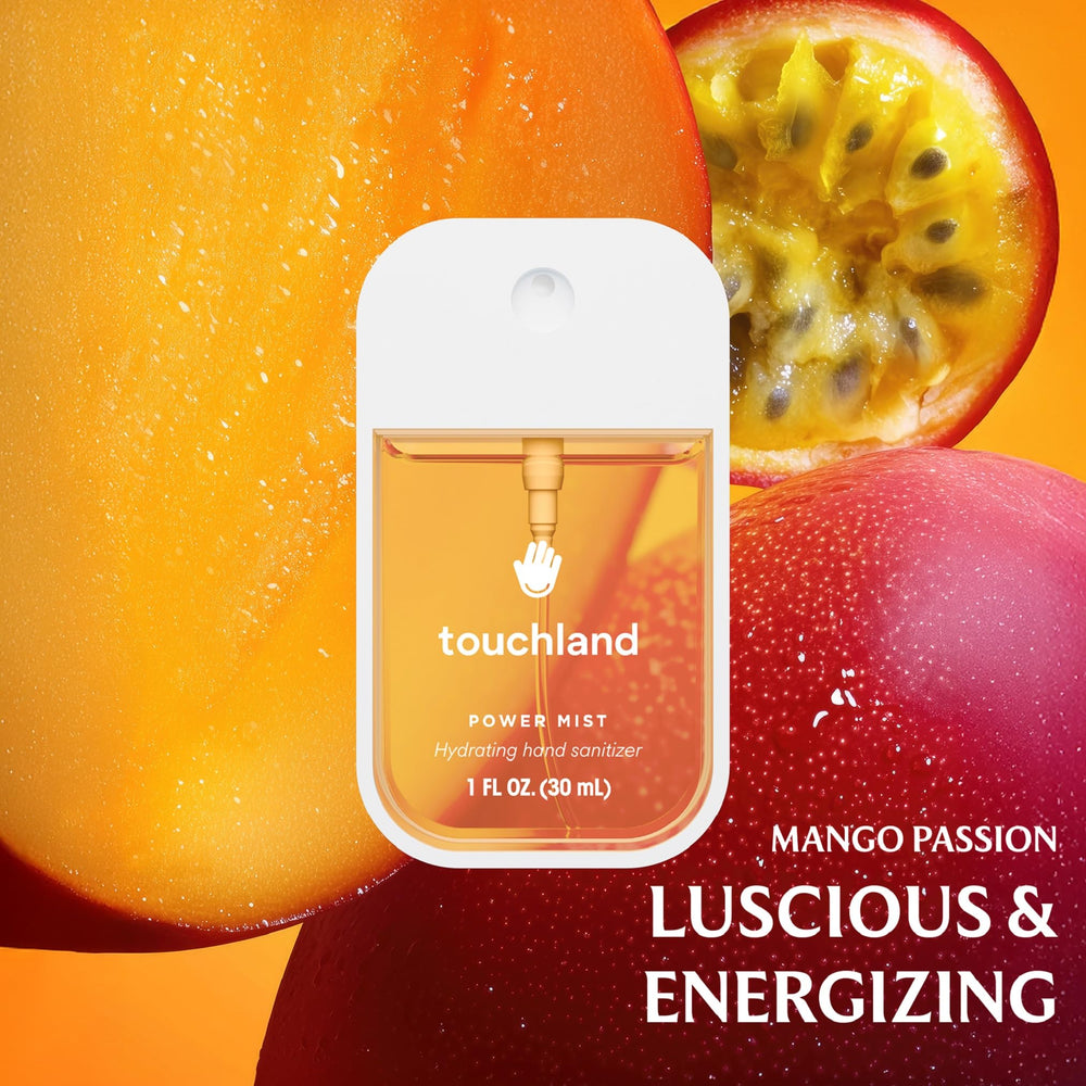 Touchland Watermelon bottle offers quick, fragrant sanitizing during travel.