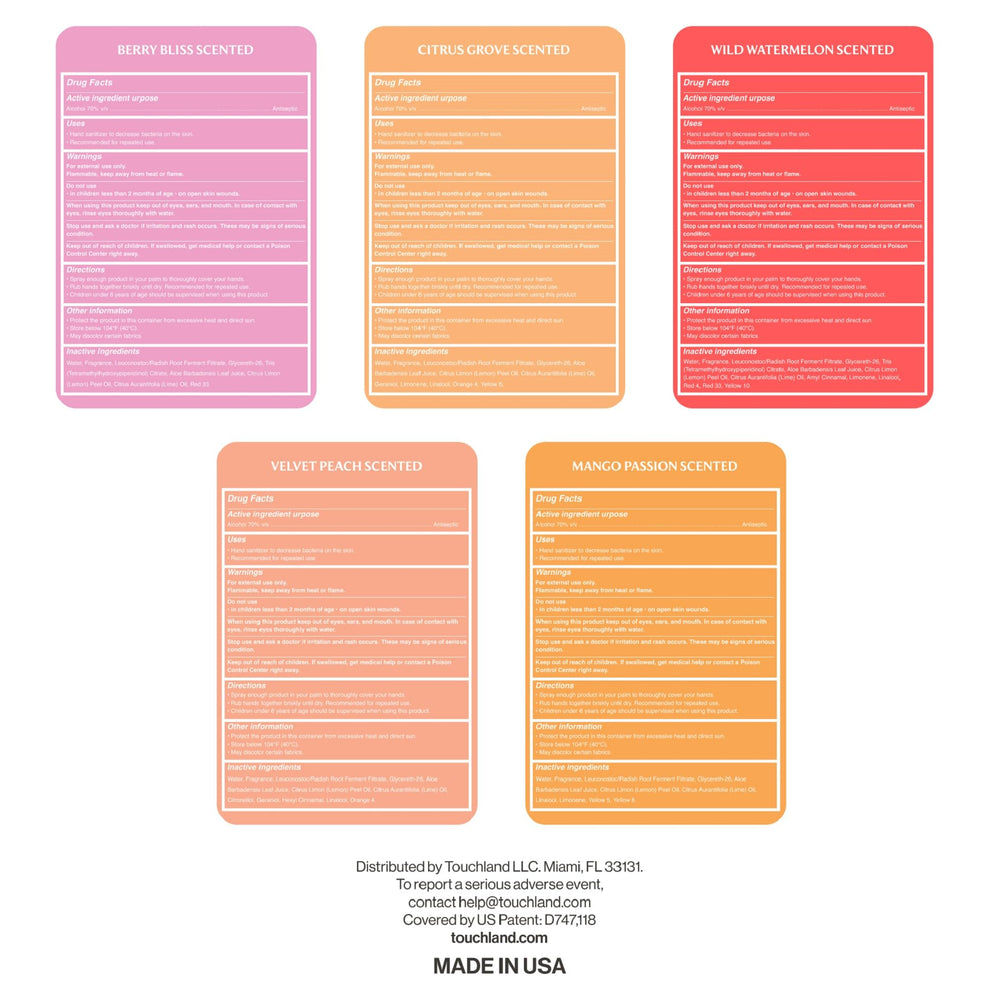 Touchland Juicy Five set shows FSA/HSA eligibility for qualified purchases.