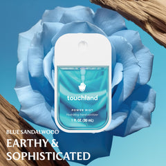 Touchland Sandalwood mist bottle provides warm, comforting scent.