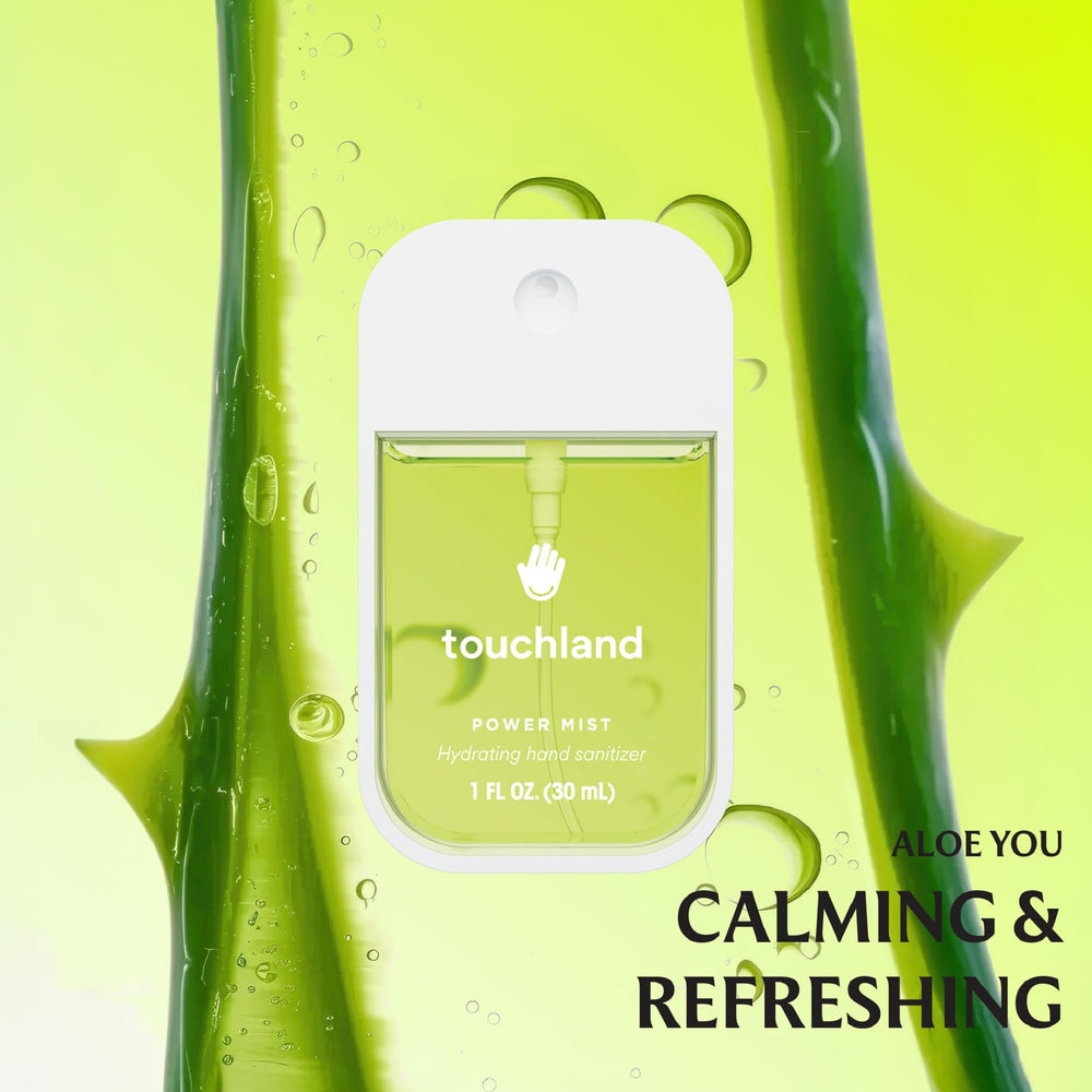 Touchland Set Packaging highlights the five scents and portability.