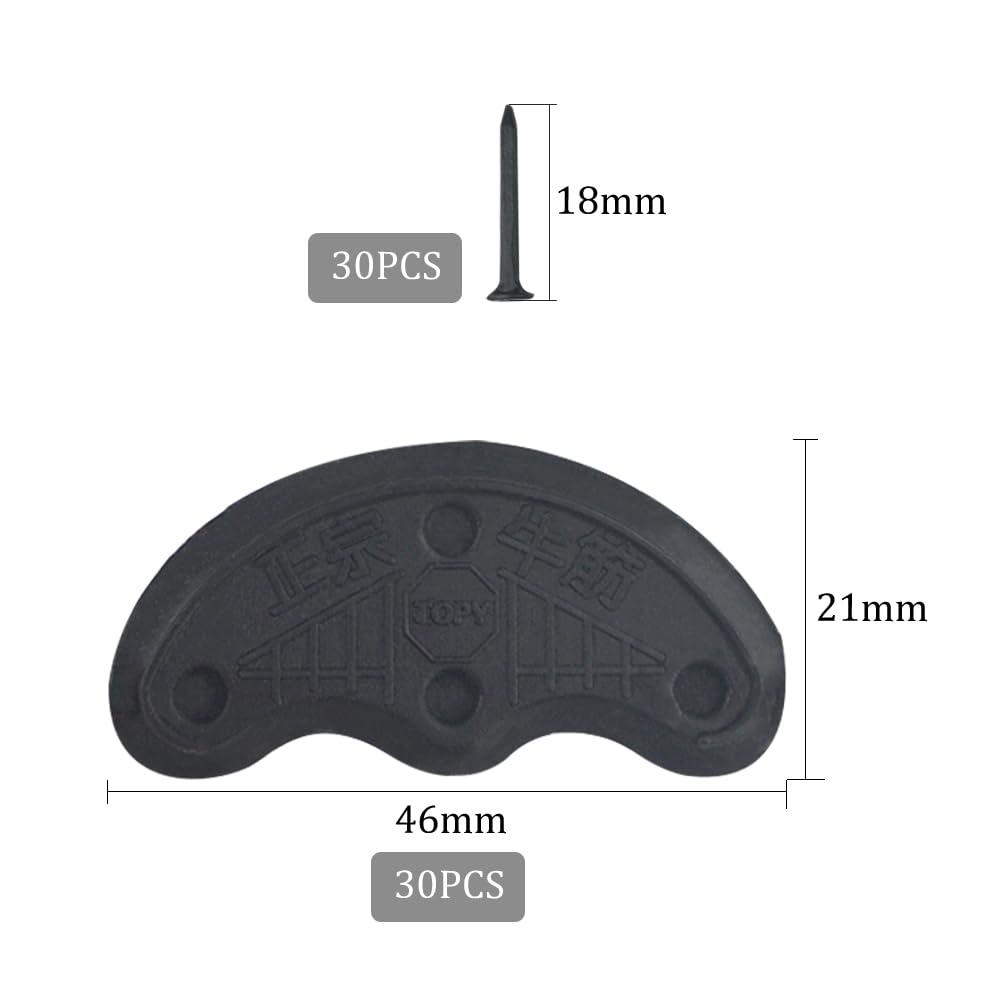 TOVOT 30pc sole repair pads with nails enable quick, secure fixes.