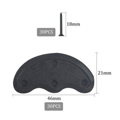 TOVOT 30pc sole repair pads with nails enable quick, secure fixes.