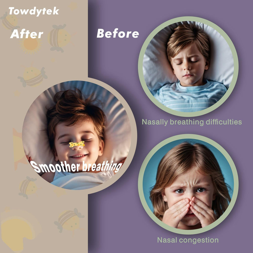 Towdytek cartoon-patterns nasal strip appeals to kids while relieving congestion.