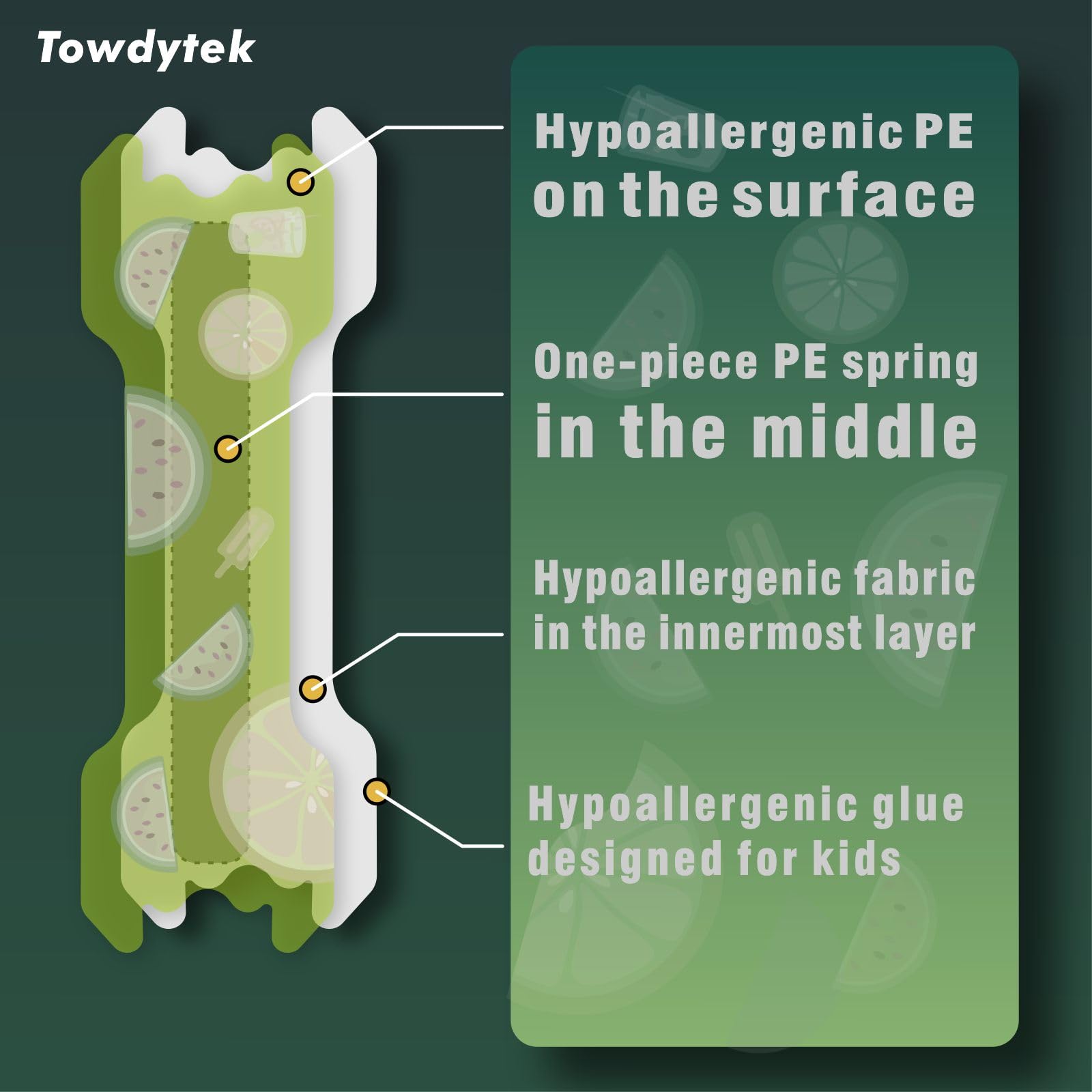 Towdytek kids nasal strip with cartoon patterns for kid-friendly wear.