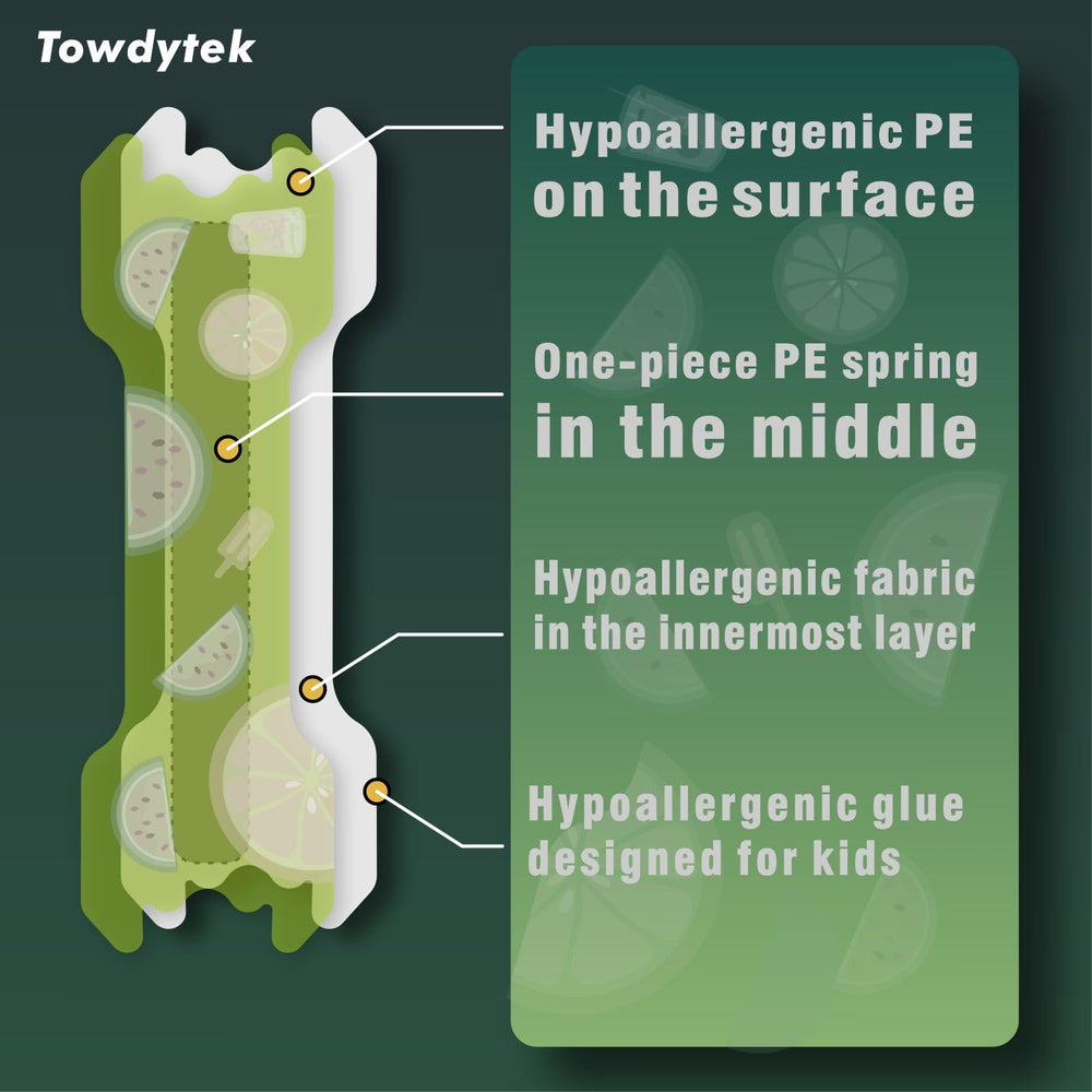 Towdytek kids nasal strip with cartoon patterns for kid-friendly wear.