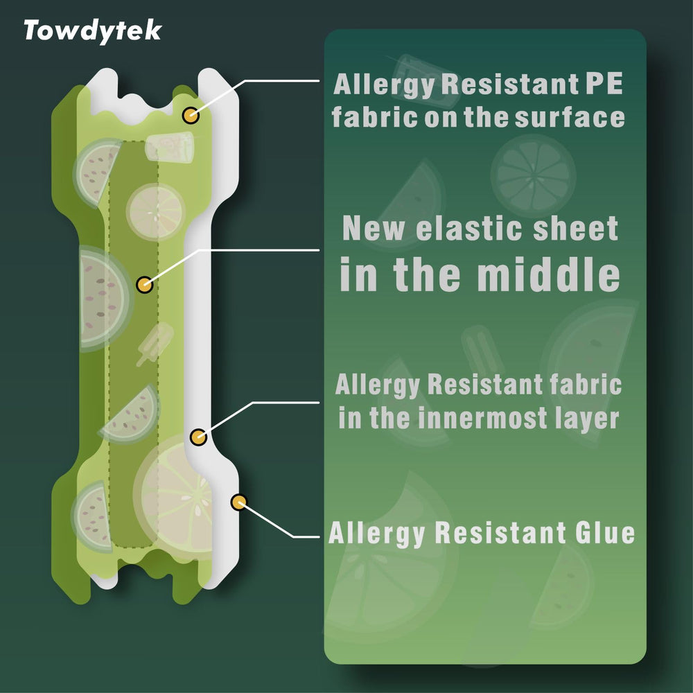 Towdytek kids nasal strip overnight hold stays securely during sleep.