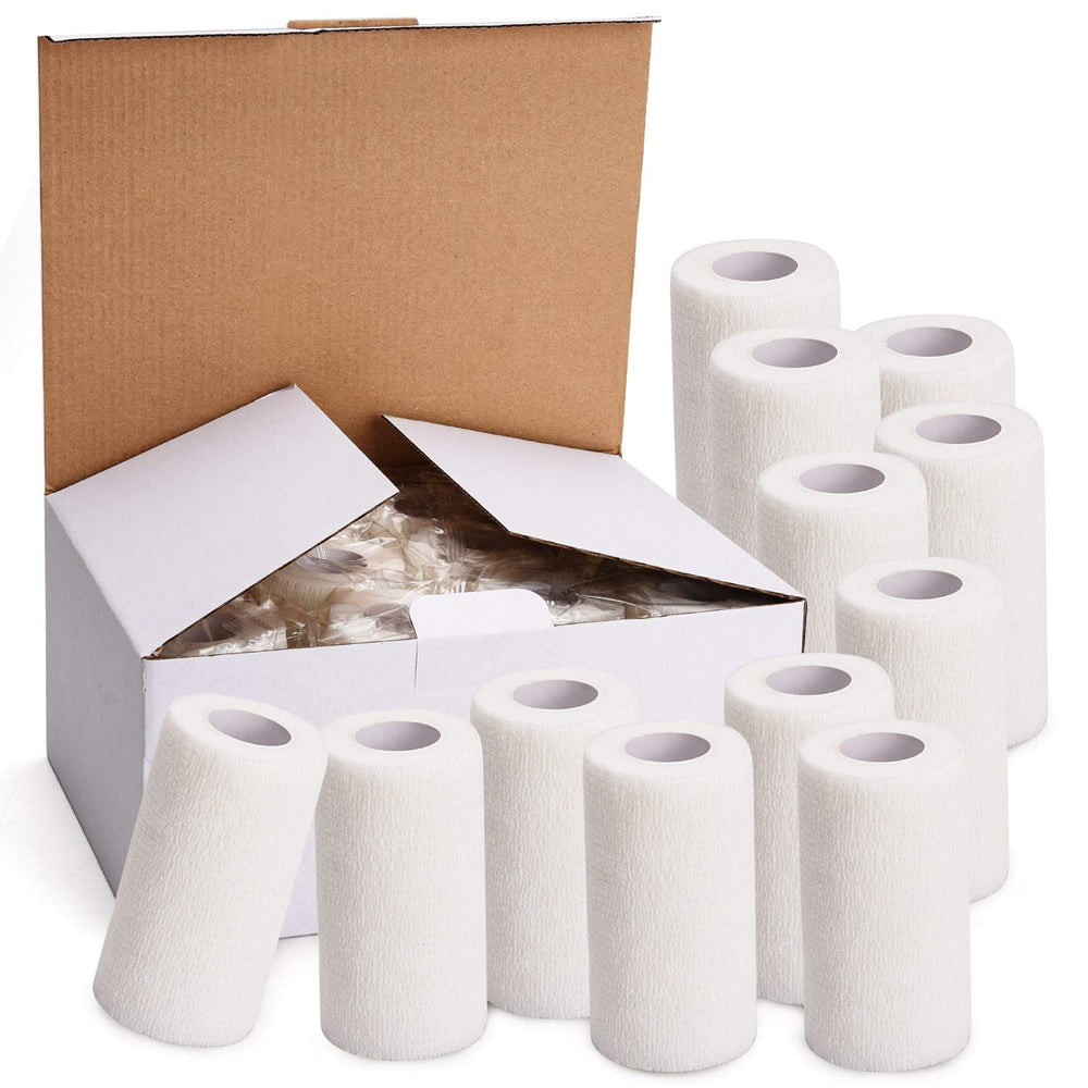 TOBWOLF self-adhering bandage pack of 12 rolls for versatile wraps