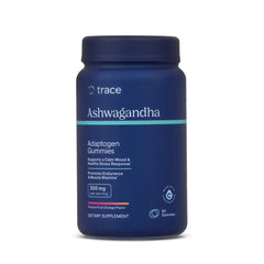 Trace Minerals Ashwagandha gummies bottle with passion fruit orange flavor for calming routine