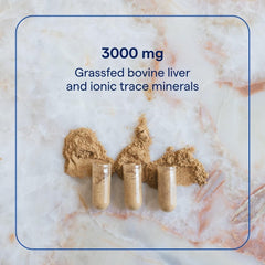 Trace Minerals Beef Liver 180-count bottle highlighting gluten-free daily nutrition.