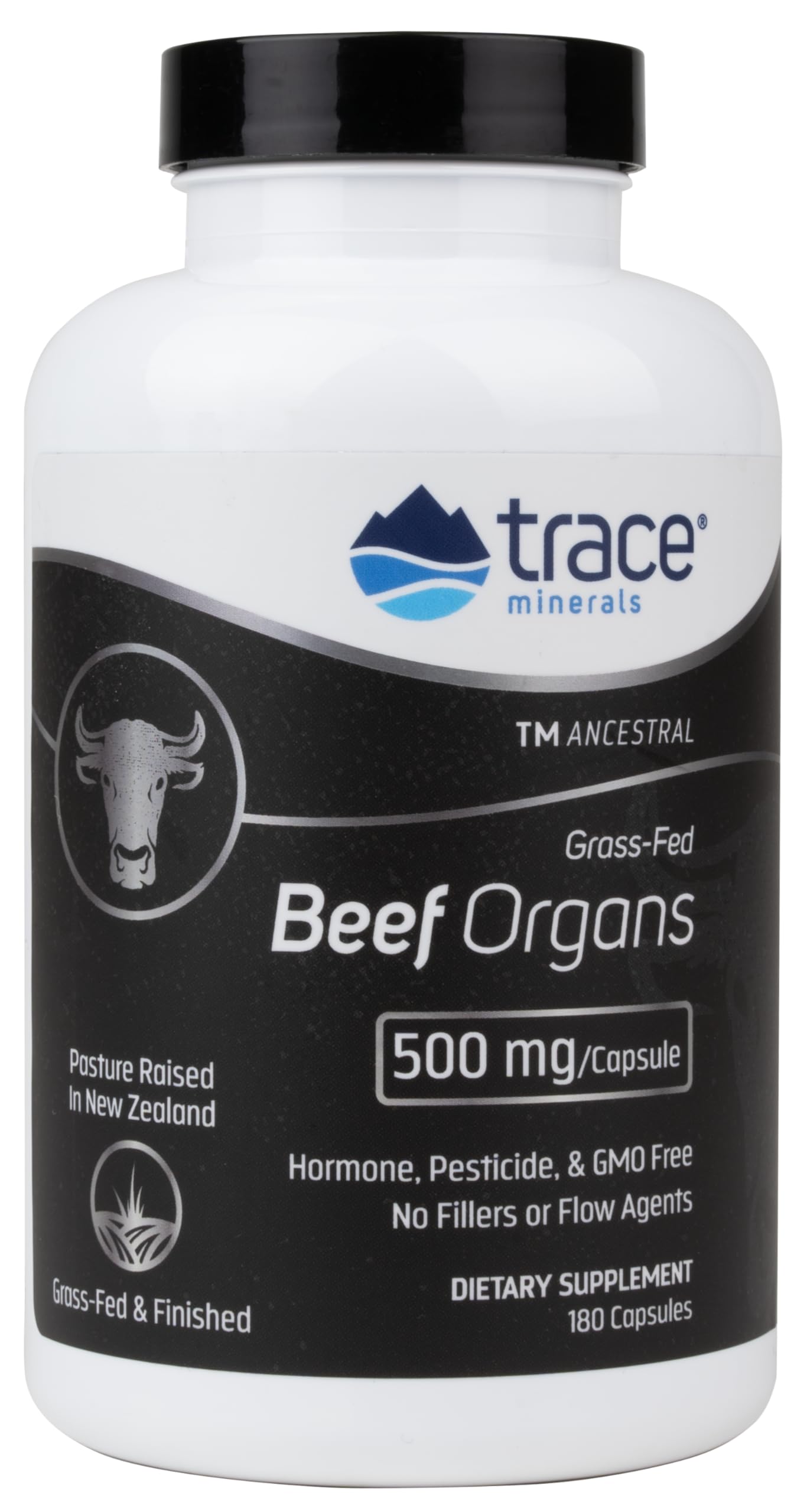 Trace Minerals Beef Organs pack highlighting pasture-raised sourcing for natural mineral reinforcement.