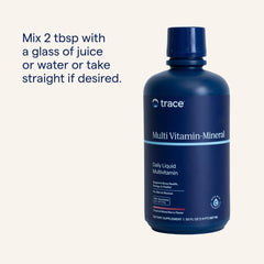 Trace Minerals bottle on a kitchen counter suggesting convenient daily use.