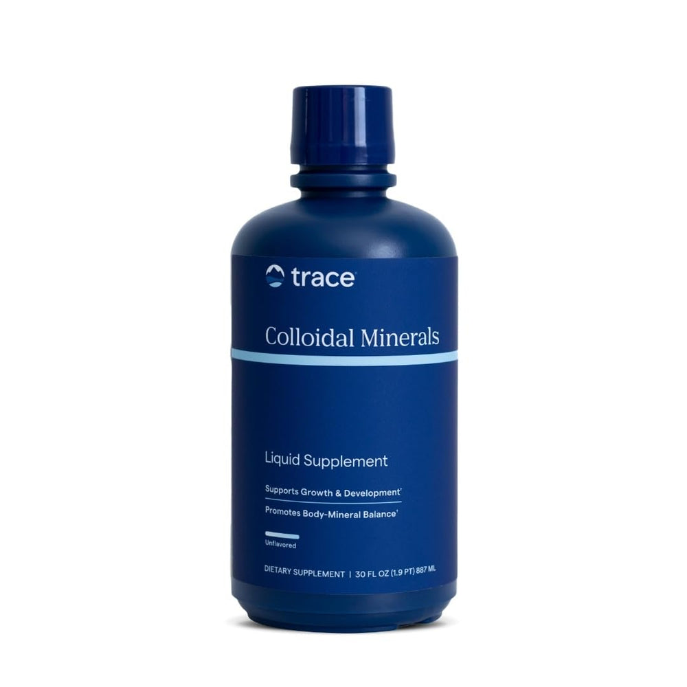 Trace Minerals Colloidal Minerals bottle pour for easy daily dosing and mineral intake