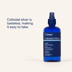 Trace Minerals Colloidal Silver liquid close-up highlighting clear suspension