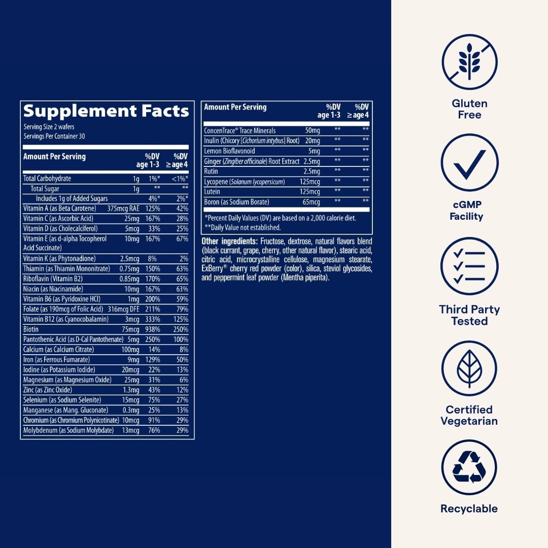 Trace Minerals Complete chewable ionic minerals label emphasizes absorption-friendly nutrients