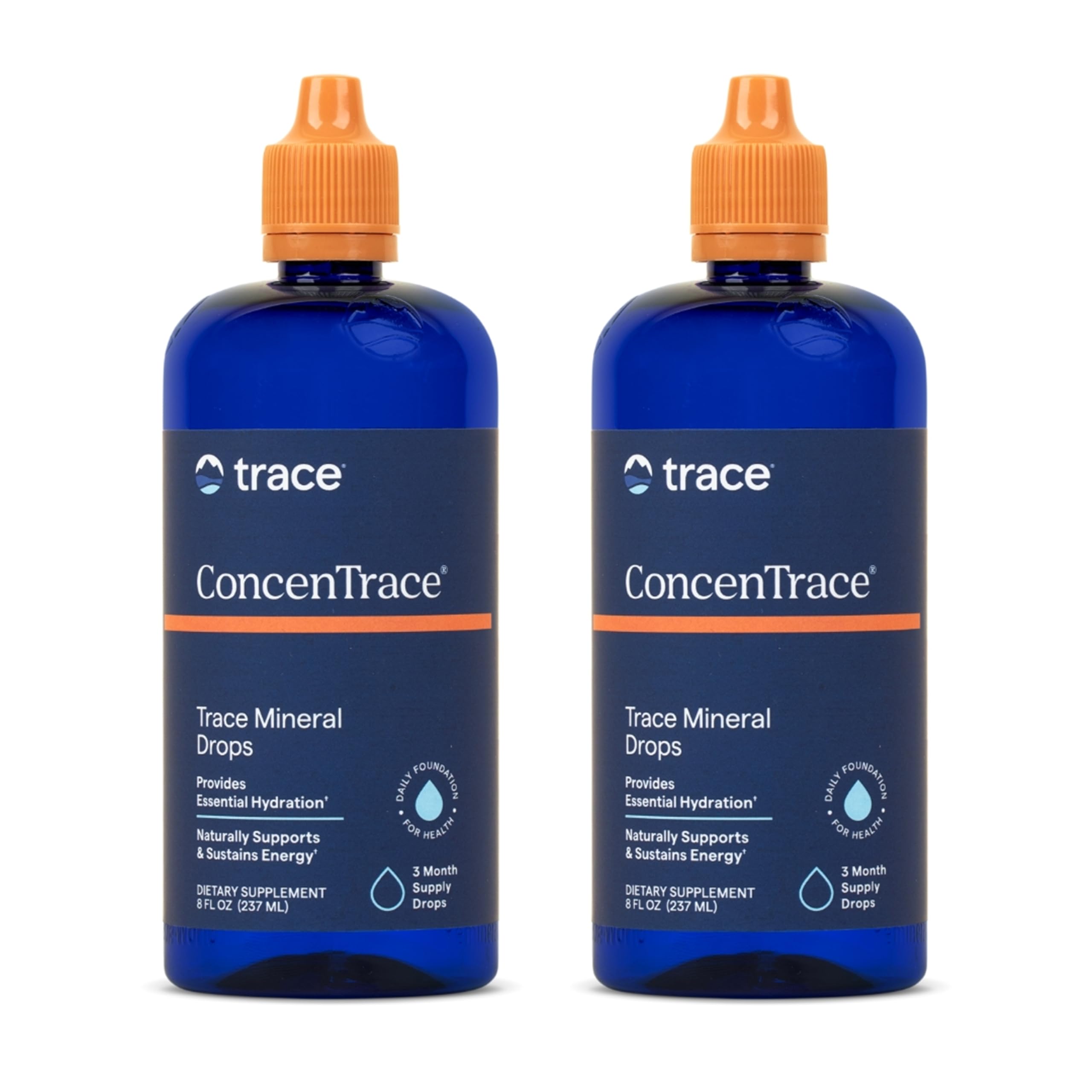 Trace Minerals ConcenTrace bottle pour supports easy hydration throughout the day