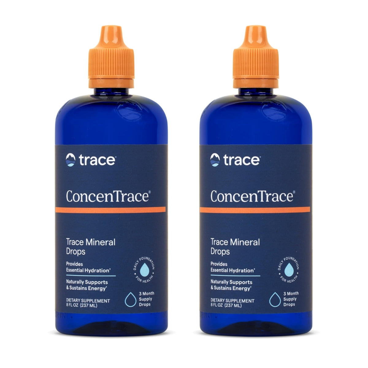 Trace Minerals ConcenTrace bottle pour supports easy hydration throughout the day