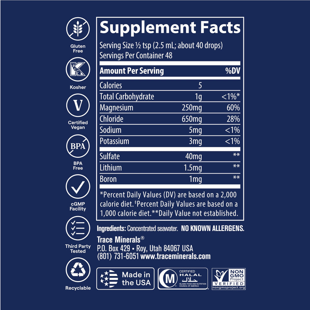 Trace Minerals ConcenTrace capsules pack enables daily mineral intake.