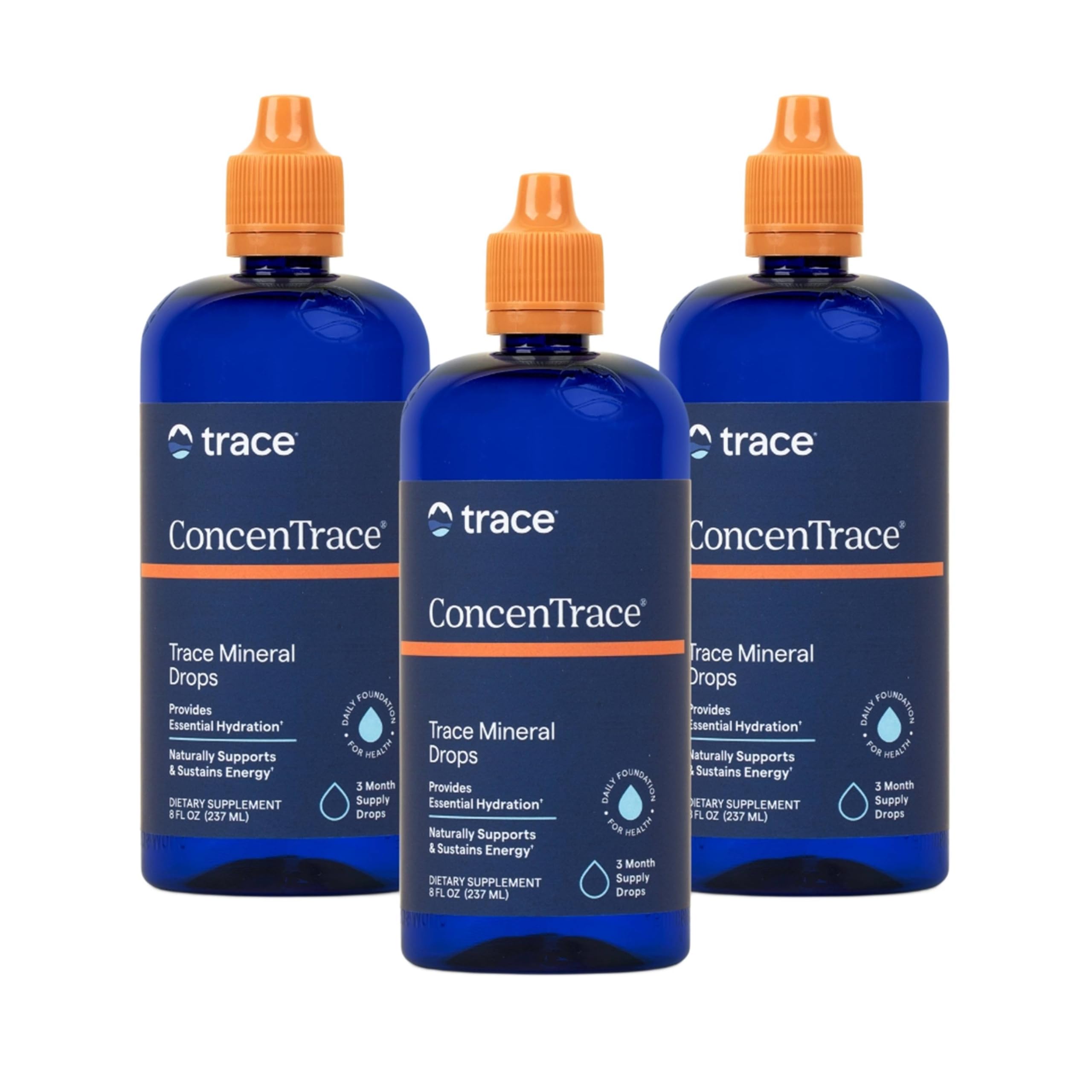 Trace Minerals ConcenTrace drops bottle for daily hydration support.