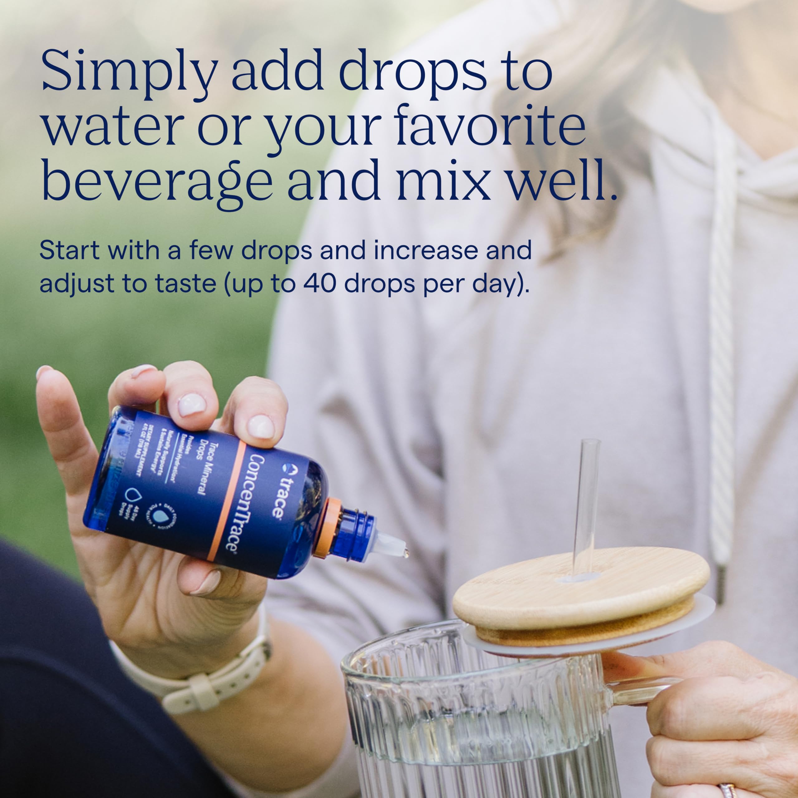 Trace Minerals ConcenTrace powder pack offers versatile remineralization options.