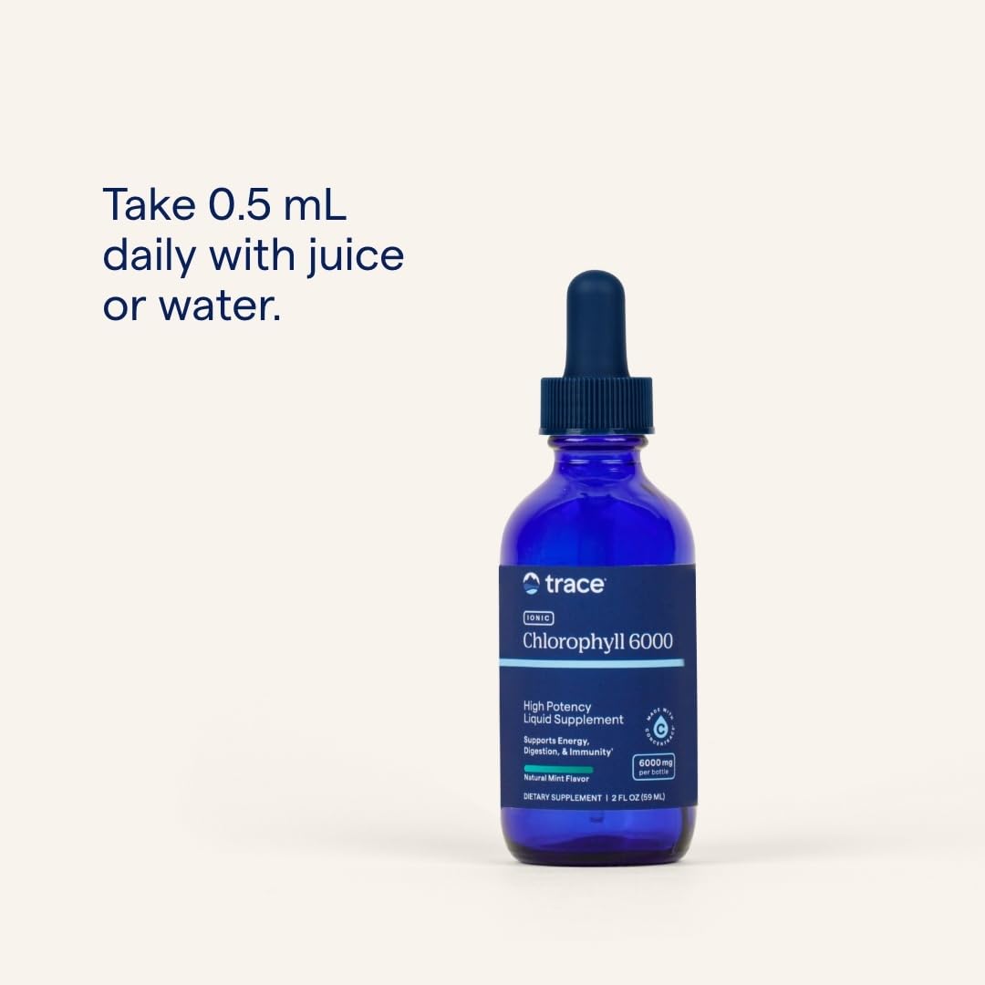 Trace Minerals Chlorophyll label highlighting mint flavor and vegan formula