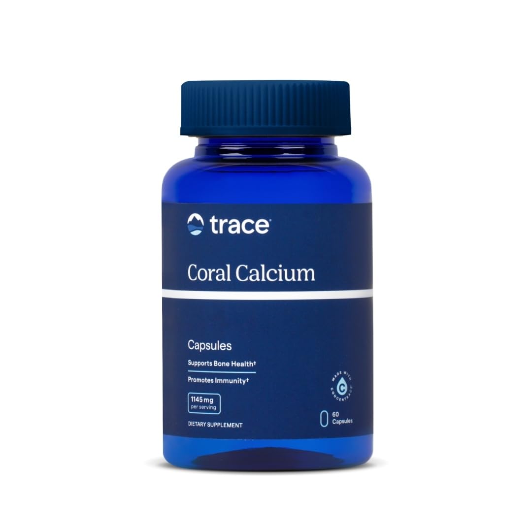 Trace Minerals Coral Calcium bottle for easy daily calcium support and energy.