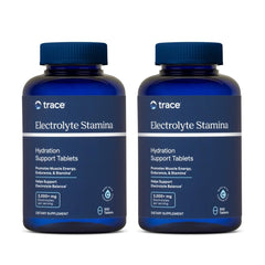 Trace Minerals Electrolyte Stamina bottle promotes daily hydration for active lifestyles.