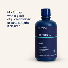 Trace Minerals Immunity+ dropper with measuring marks for precise daily dosing.