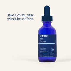 Trace Minerals Ionic Copper amber liquid color and easy absorption