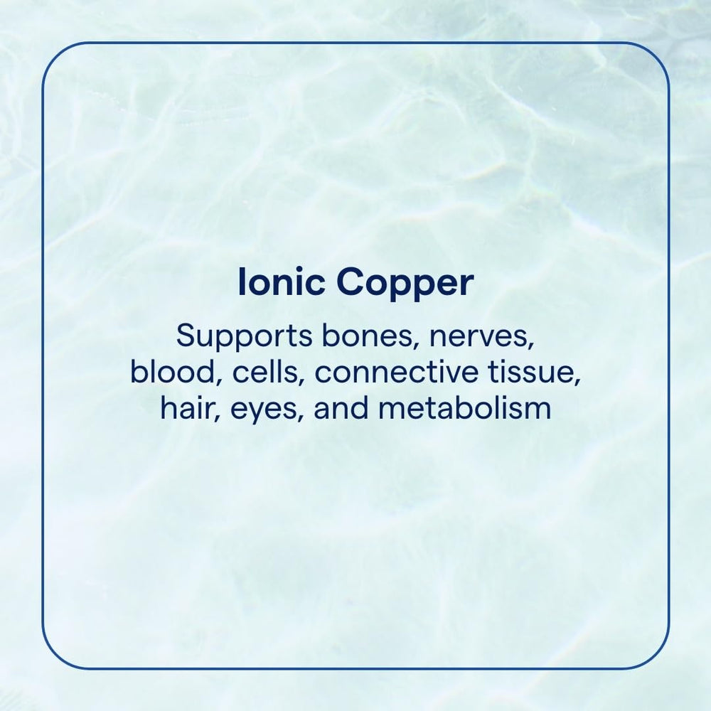 Trace Minerals Ionic Copper liquid drop highlighting fast absorption and copper benefits