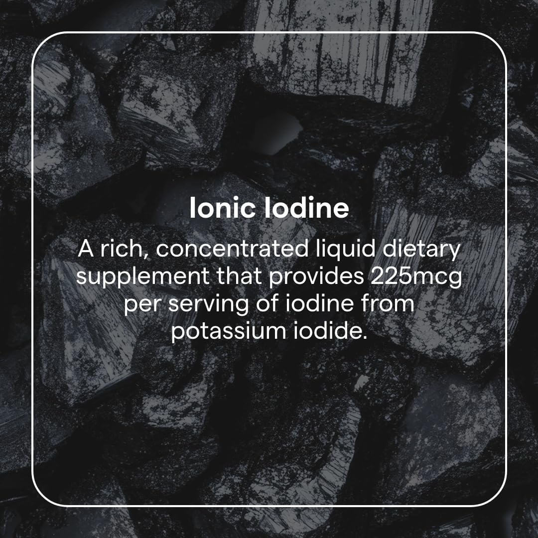 Trace Minerals Ionic Iodine drops ready to add to juice or water.