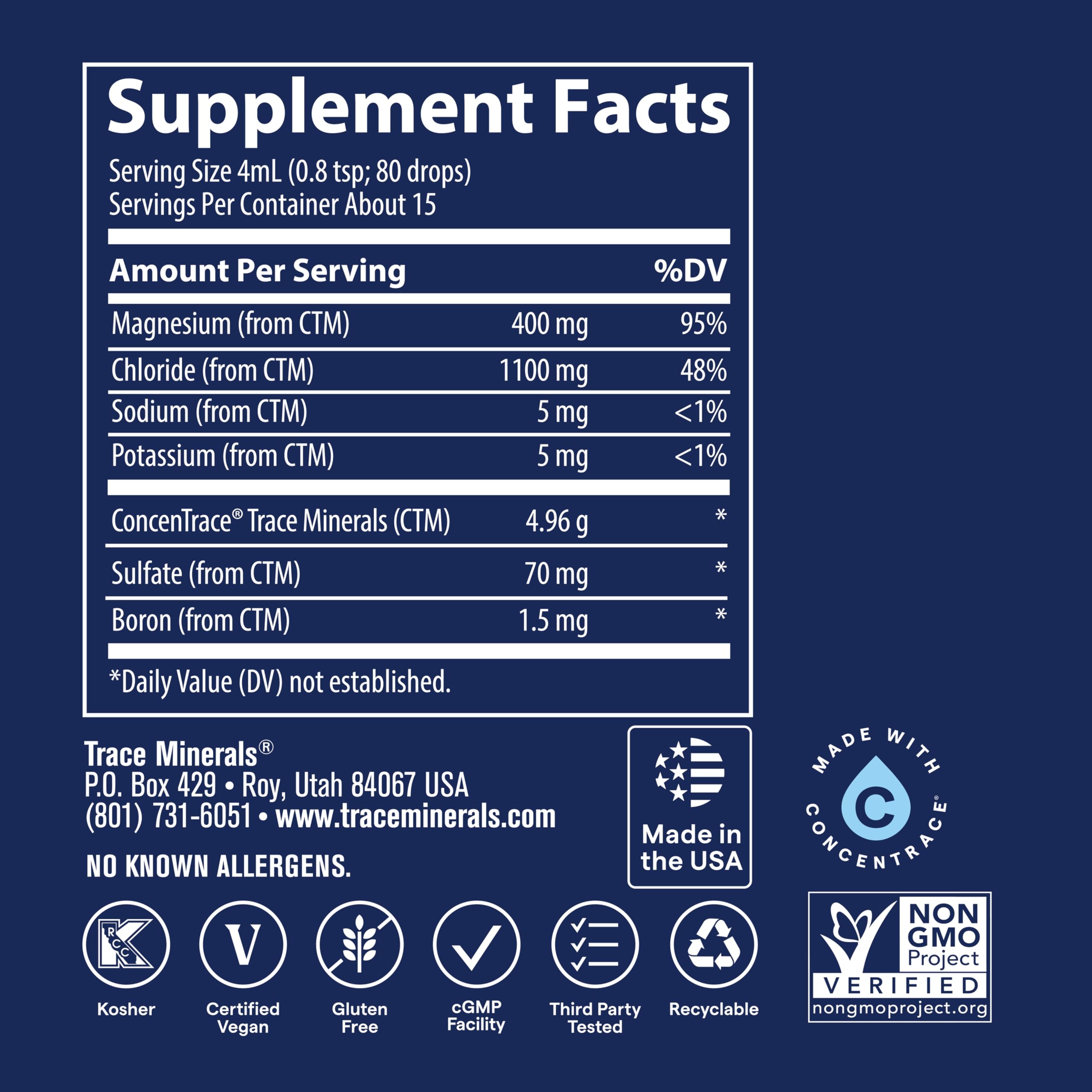Measuring drops of Trace Minerals Ionic Magnesium for simple daily use