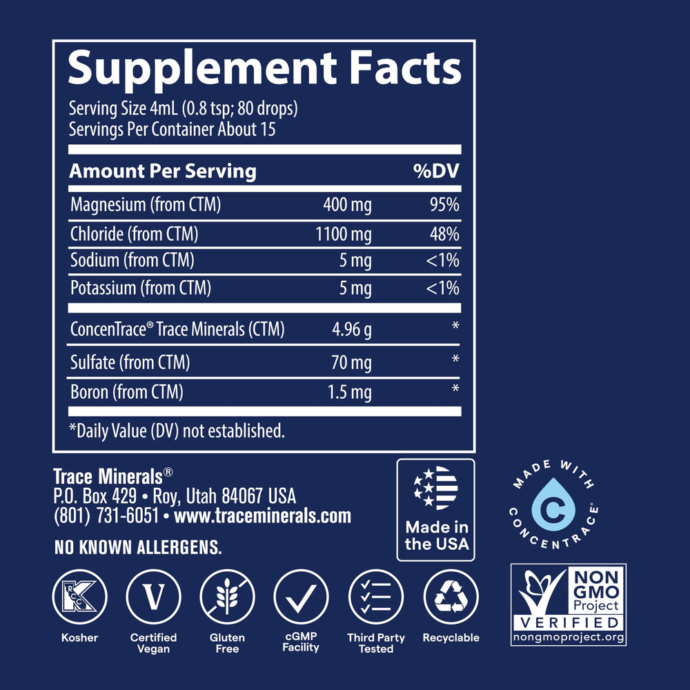 Measuring drops of Trace Minerals Ionic Magnesium for simple daily use