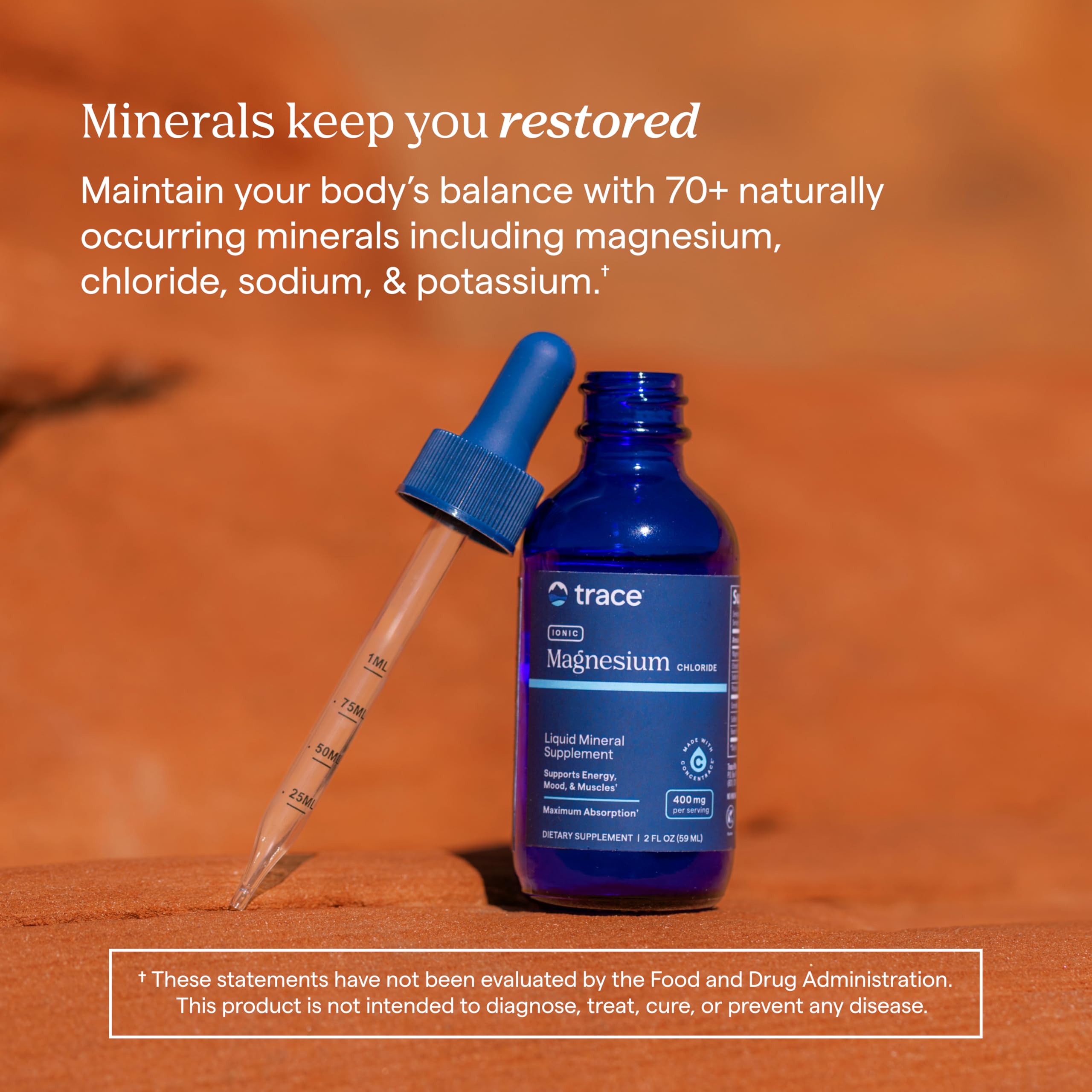 Packaging of Trace Minerals Ionic Magnesium highlighting seawater-sourced minerals